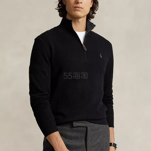 Polo Ralph Lauren 拉夫劳伦1/4拉链羊绒毛衣