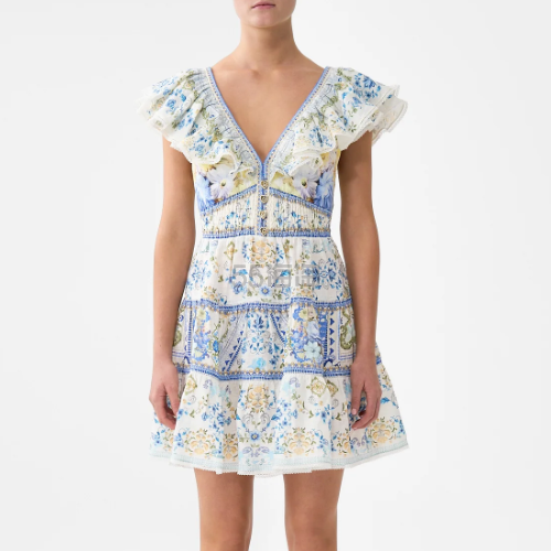 Camilla 荷叶边分层短裙