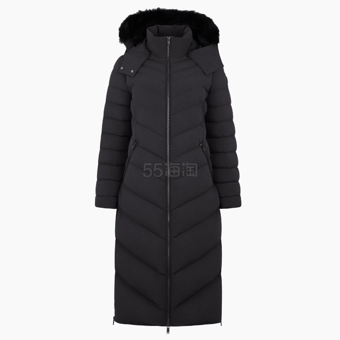 Moose Knuckles 连帽长款羽绒服