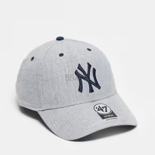直邮大陆！ 47 Brand NY 徽标灰色棒球帽