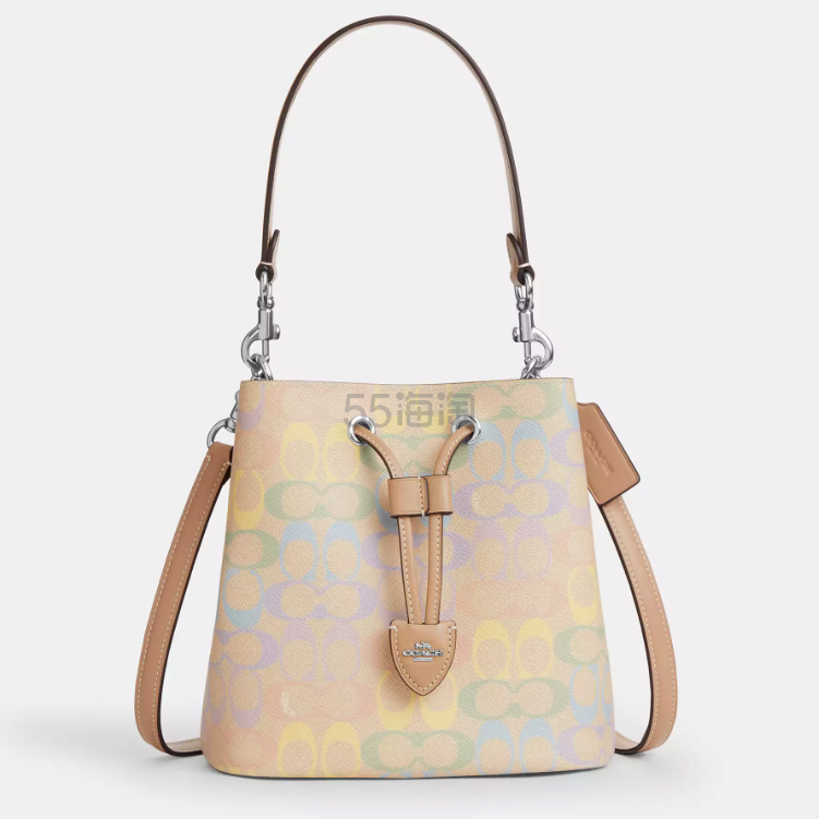 小红薯热门款！Coach 蔻驰 Rowan 彩虹老花发财桶