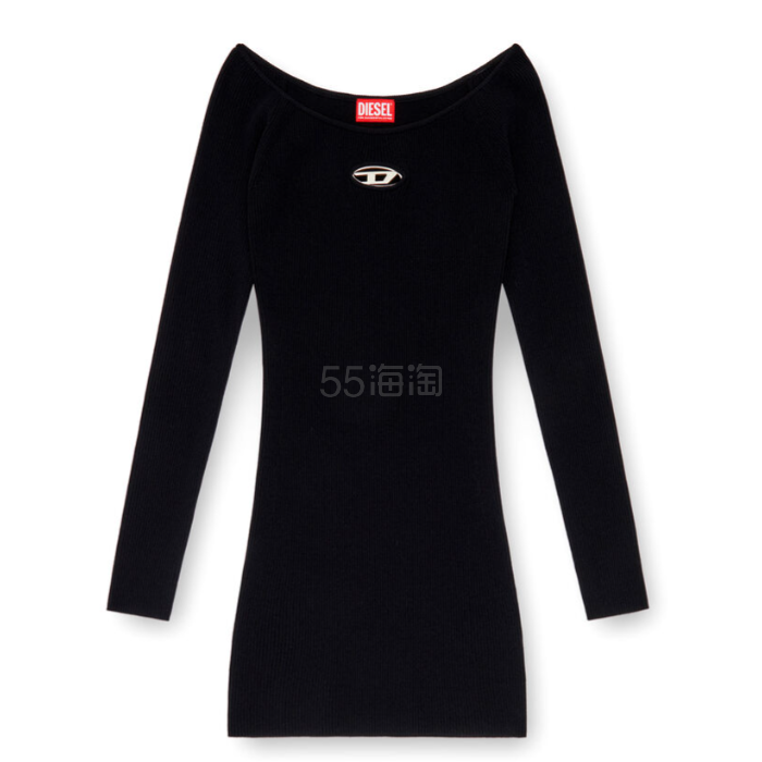 Diesel 镂空D标针织裙