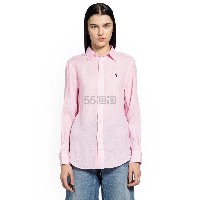 POLO RALPH LAUREN 拉夫劳伦粉色亚麻衬衫