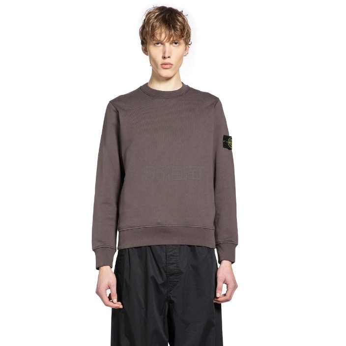 STONE ISLAND 石头岛徽标圆领卫衣