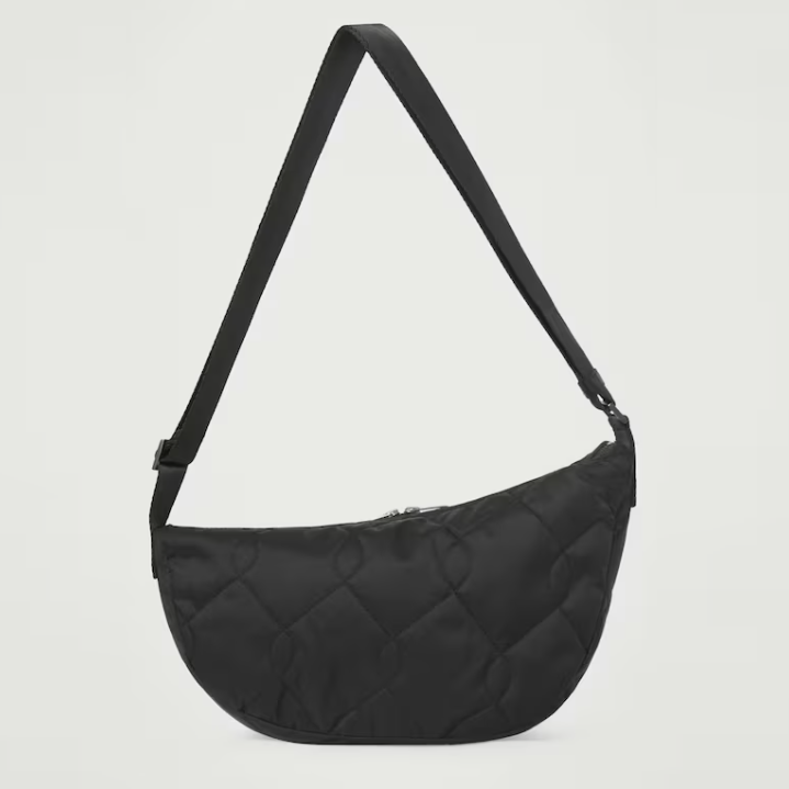 COS 尼龙绗缝斜挎包