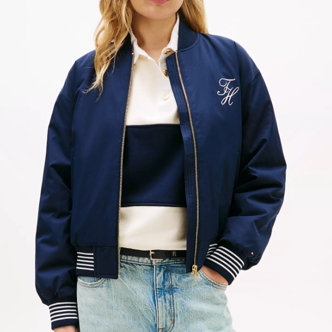 TOMMY HILFIGER 学院风徽标夹克外套