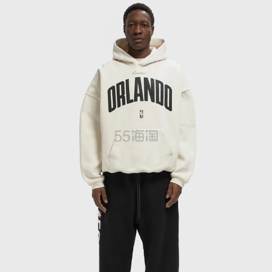 FEAR OF GOD ESSENTIALS 徽标白色连帽卫衣