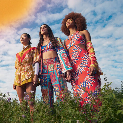 THE OUTNET 美站：Farm Rio 秋冬热带风特惠 牛仔迷你裙$90