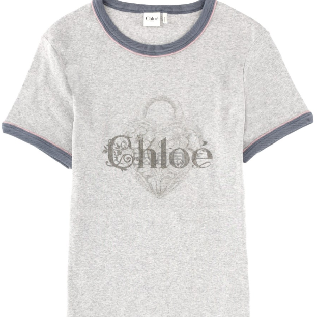 CHLOÉ 寇依Logo印花短袖