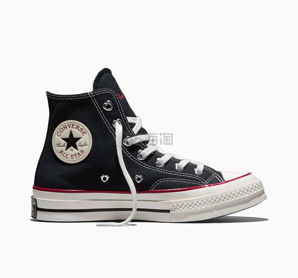 Converse 匡威 Chuck 70 情人节系列黑色高帮帆布鞋
