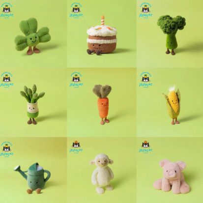 Harrods APAC：Jellycat 2026春季上新！入胡萝卜蛋糕、三叶草等