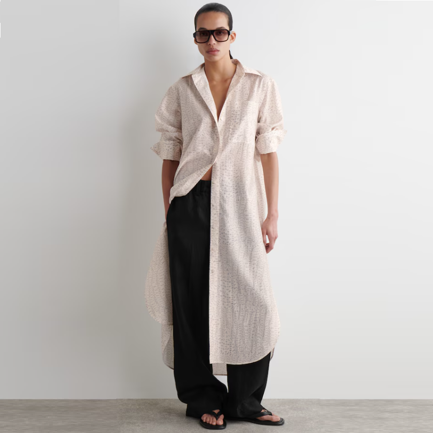 COS 印花宽松衬衫裙