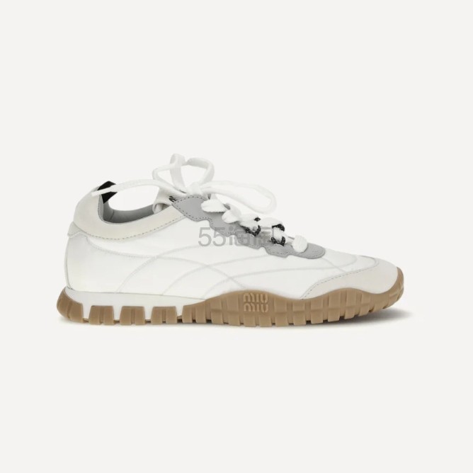 MIU MIU 绒面革白色运动鞋