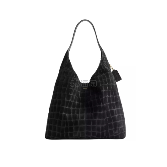 Coach 蔻驰 Brooklyn 39 黑色鳄鱼纹单肩包