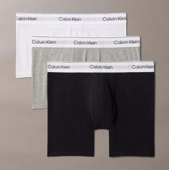满额额外6折 Calvin Klein 男士字母徽标平角内裤 3条装