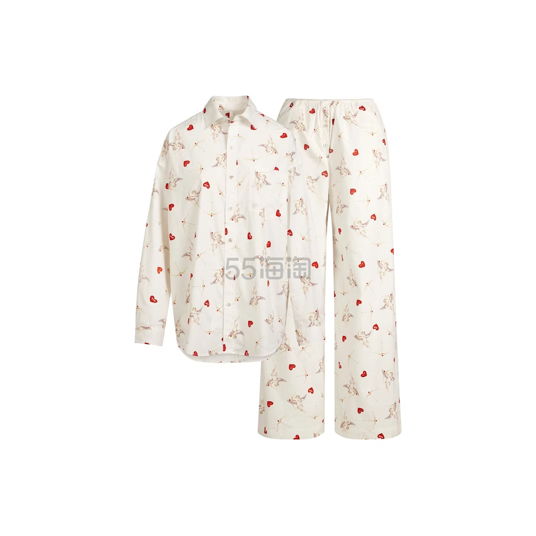 SKIMS 丘比特爱心印花睡衣套装