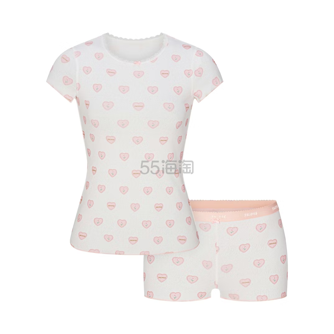 SKIMS 爱心印花套装