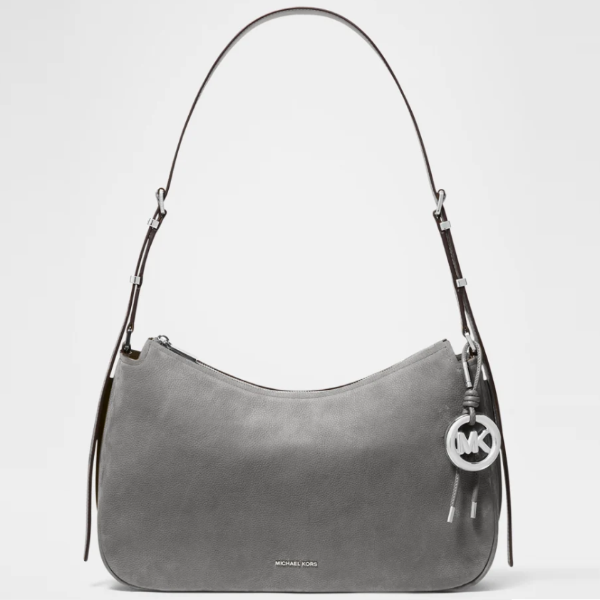 檀健次同款！Michael Kors Nolita 灰色中号麂皮斜挎包