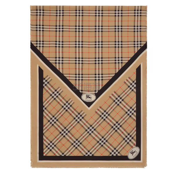 Burberry 丝绸格纹围巾
