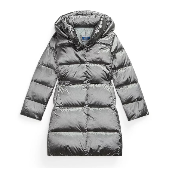 Polo Ralph Lauren 拉夫劳伦大童款银灰色羽绒服