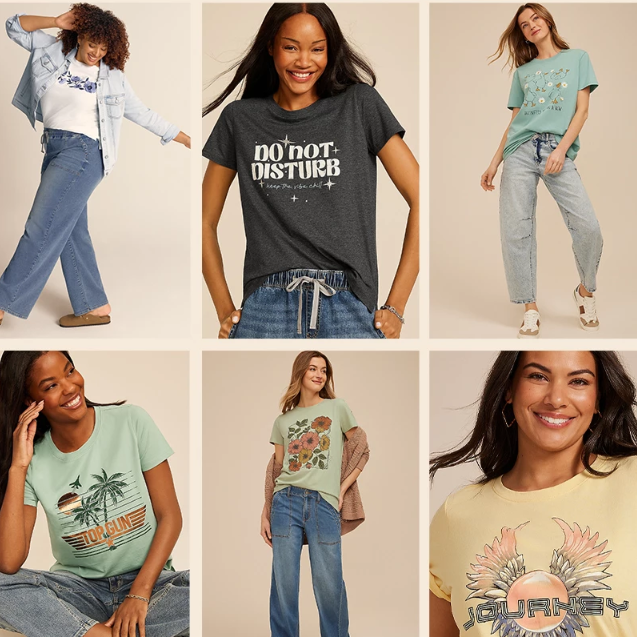 maurices：精选正价图案T恤低至5.6折