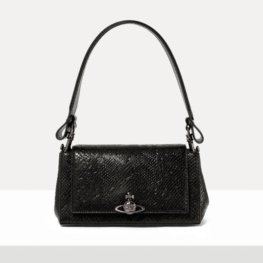 Vivienne Westwood 西太后 Hazel 黑色中号蛇纹手提包