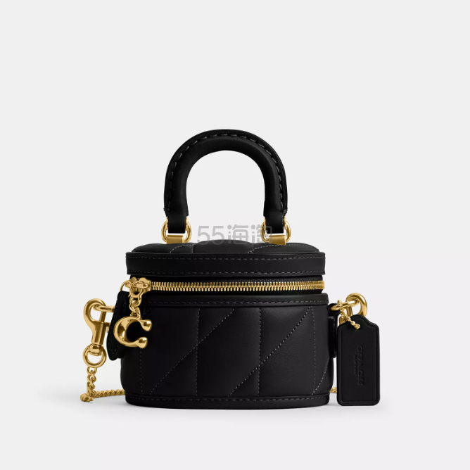 黑色/白色!COACH 蔻驰 Trail 12 盒子包