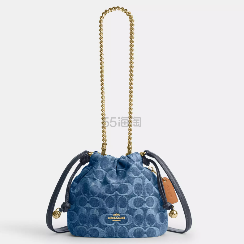 Coach 蔻驰 Faye 老花丹宁抽绳包