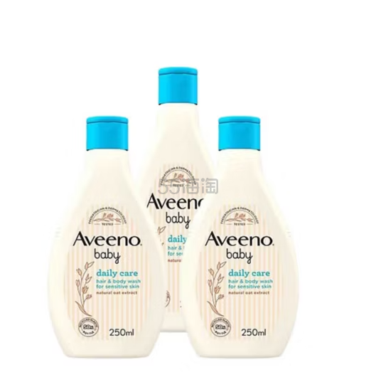 Aveeno 婴儿洗发沐浴露 250ml x3 套装