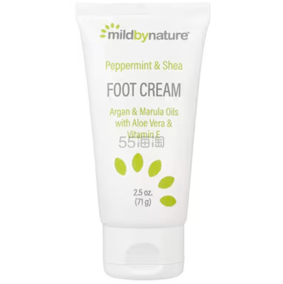 Mild By Nature, 薄荷乳木果油护足霜 71g