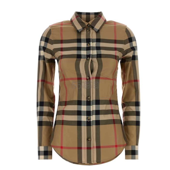 Burberry 格纹收腰衬衫