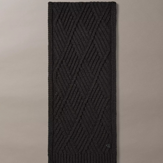 变相7.5折 Calvin Klein 绞花针织围巾 2色可选