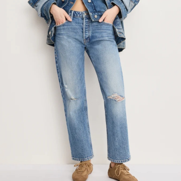 上新！Good American 复古直筒牛仔裤