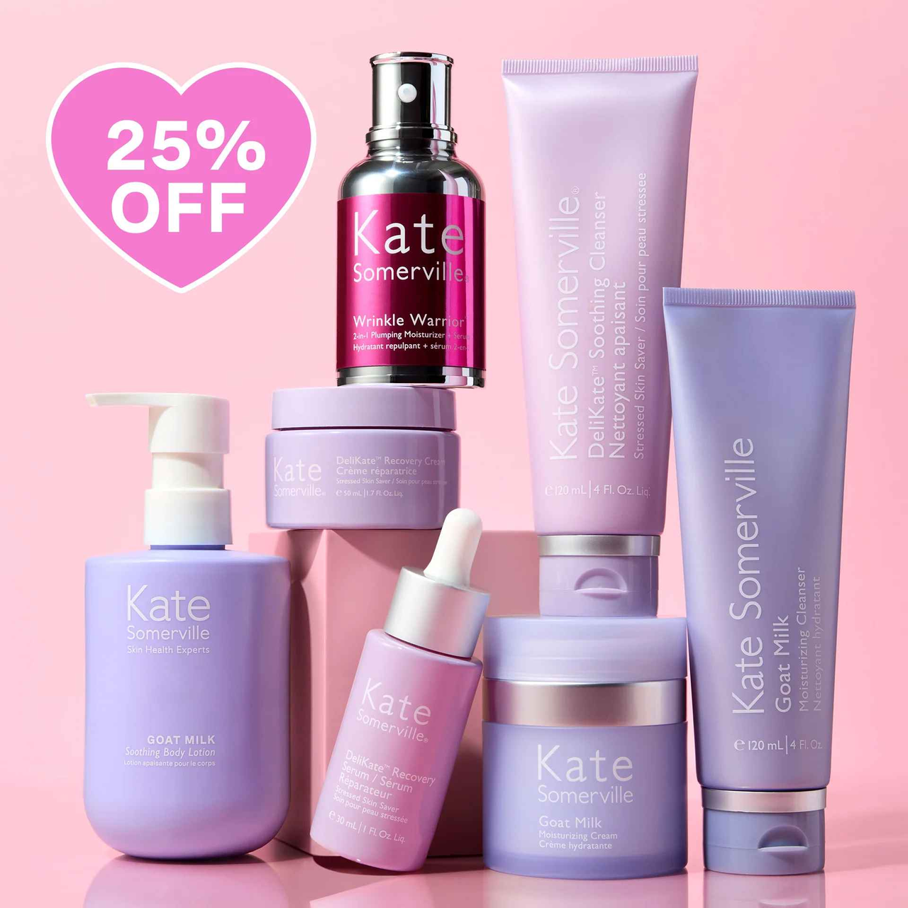 Kate Somerville：情人节大促！全场护肤热卖 羊奶面霜$63