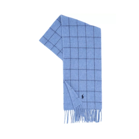 Polo Ralph Lauren 拉夫劳伦徽标格纹流苏围巾