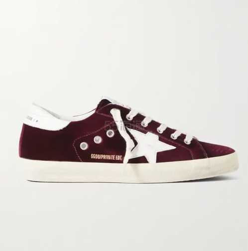 GOLDEN GOOSE 天鹅绒运动鞋