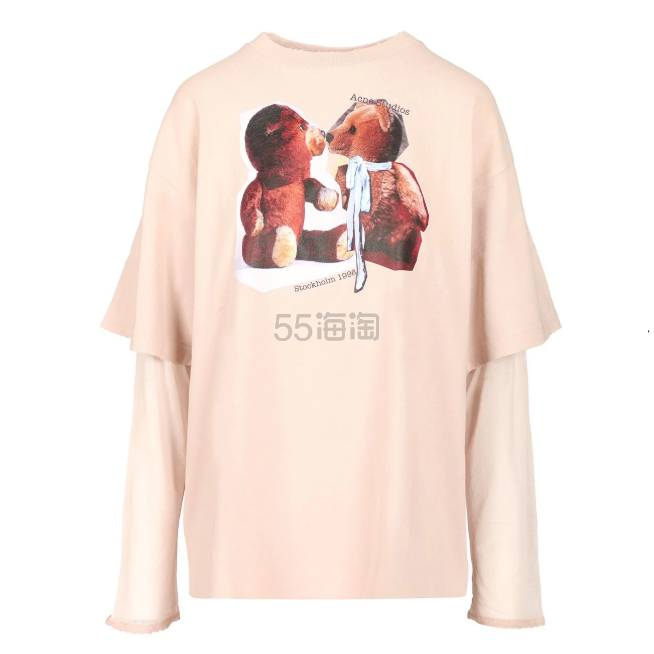 李沅禧同款！Acne Studios 假两件小熊T恤
