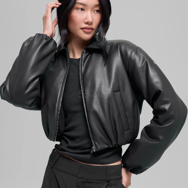 Alo 仿皮短款飞行员夹克