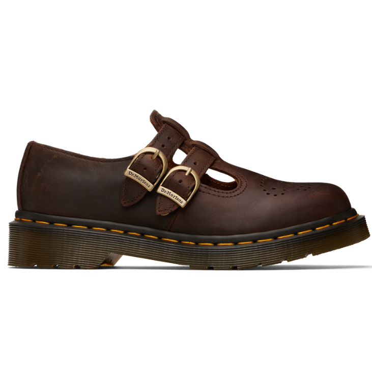 Dr. Martens 棕色 8065 Crazy Horse Leather 玛丽珍鞋