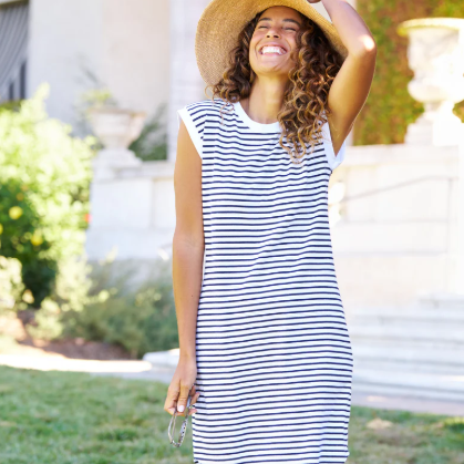 Frank & Eileen：折扣区海量上新 条纹连衣裙$50