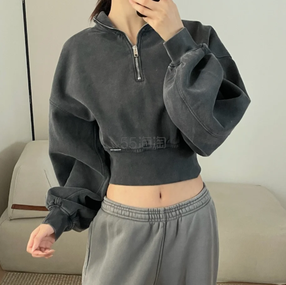 断码捡漏！alexanderwang 半拉链卫衣
