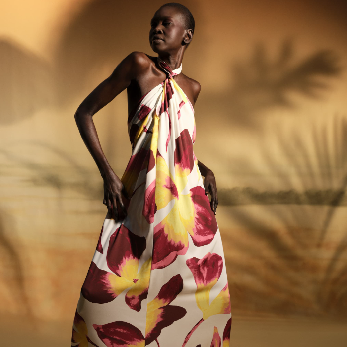 DVF US：美裙上新热卖！入手绿棕色摩登格纹图案系列