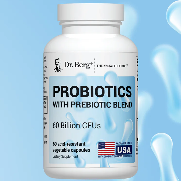 新品！Dr Berg 益生菌（含益生元混合物）60粒