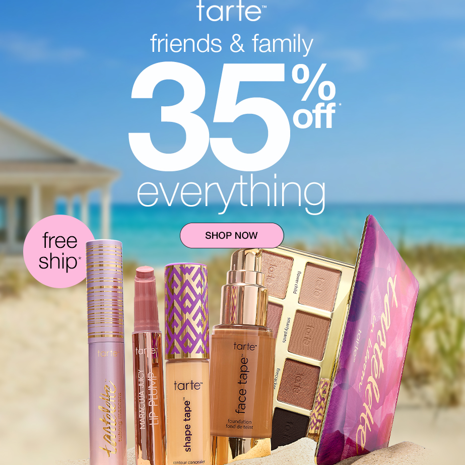 Tarte Cosmetics：亲友会大促！全场彩妆6.5折+免邮