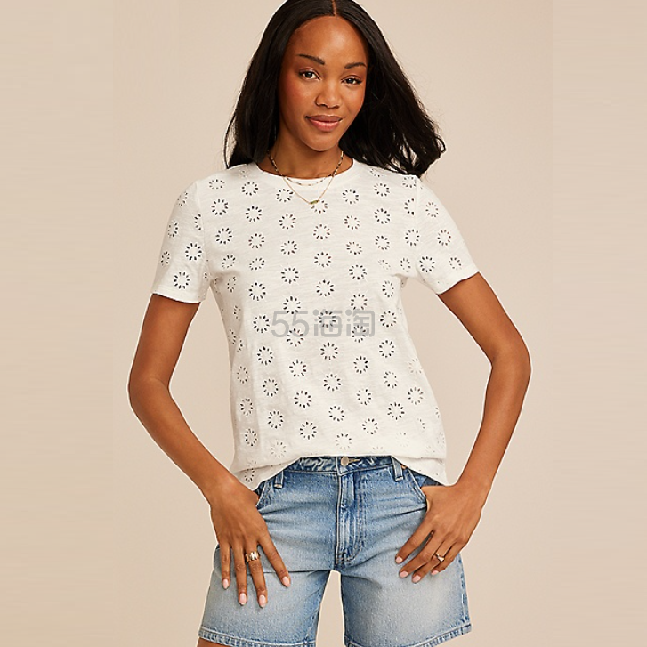 maurices 镂空圆领T恤