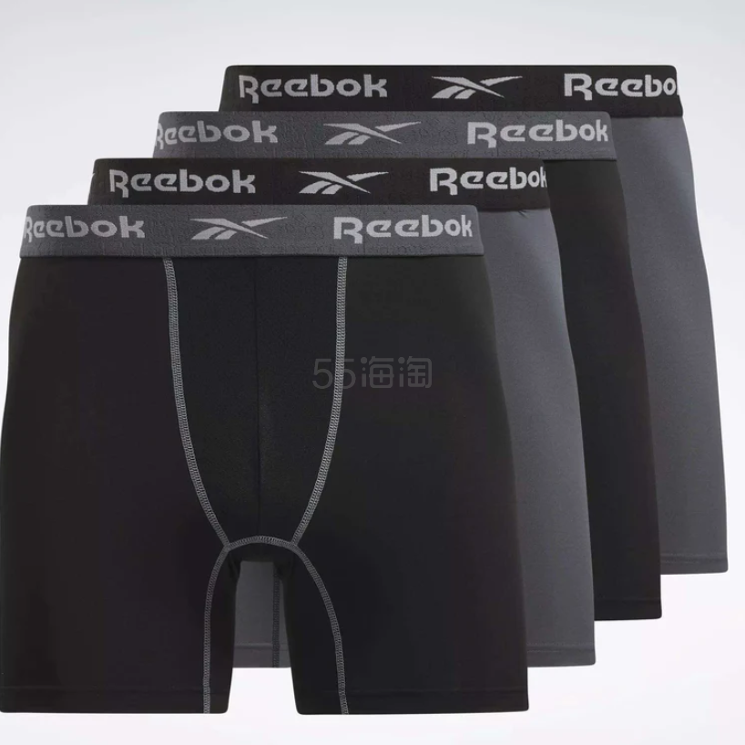 Reebok 男士4条装高性能平角内裤
