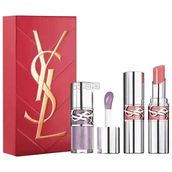 上新！YSL 圣罗兰丰唇唇釉+水光固态唇油棒套装