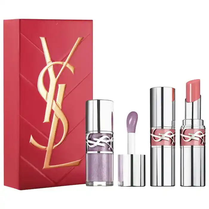 上新！YSL 圣罗兰丰唇唇釉+水光固态唇油棒套装
