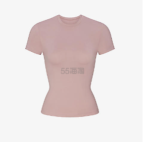 SKIMS x NIKE 粉色圆领T恤衫
