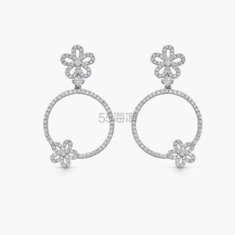 Kiki McDonough 花瓣钻石环形耳环